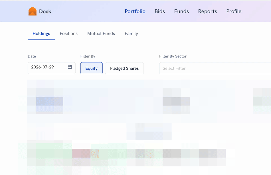 Downloading the Combined Tax Reports statement from the Downloads tab on Rupeezy Dock