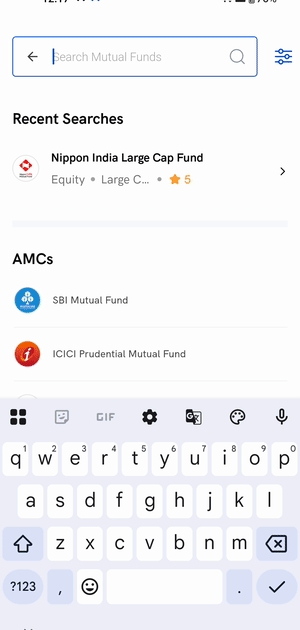 Creating an AMC SIP on the Rupeezy app
