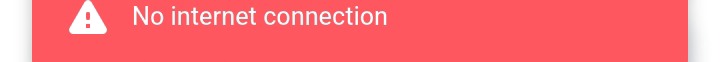 The "No internet connection" banner shown in the Rupeezy app